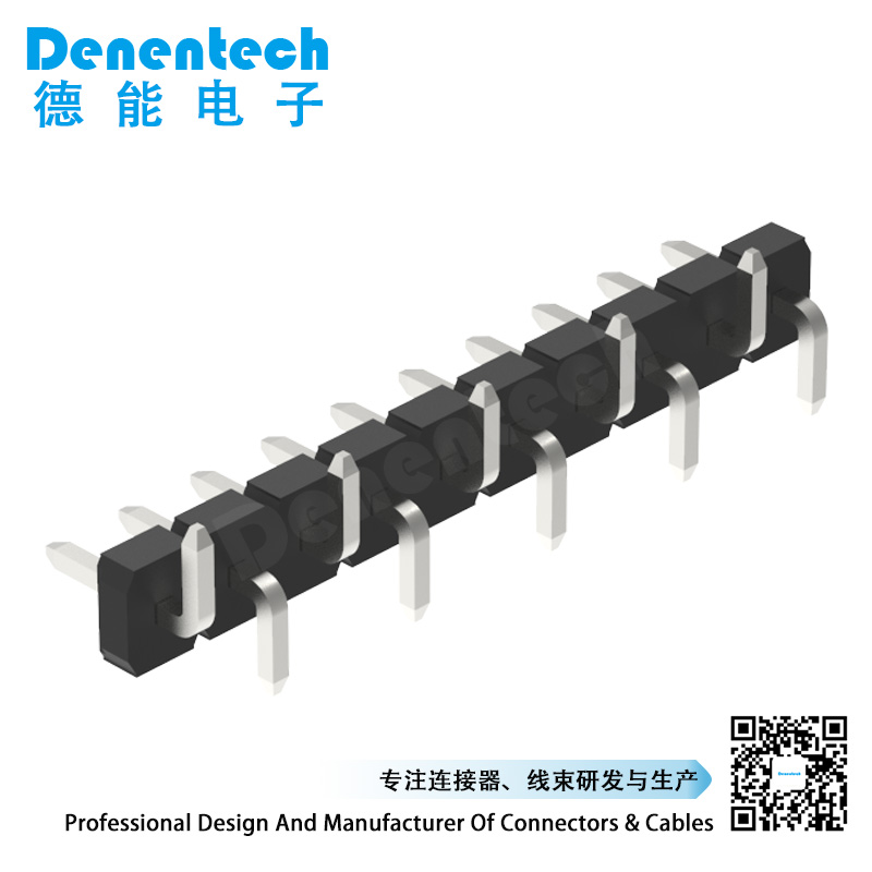 Denentech 5.08mm pin header single row straight SMT with peg smt female pin header low profile
